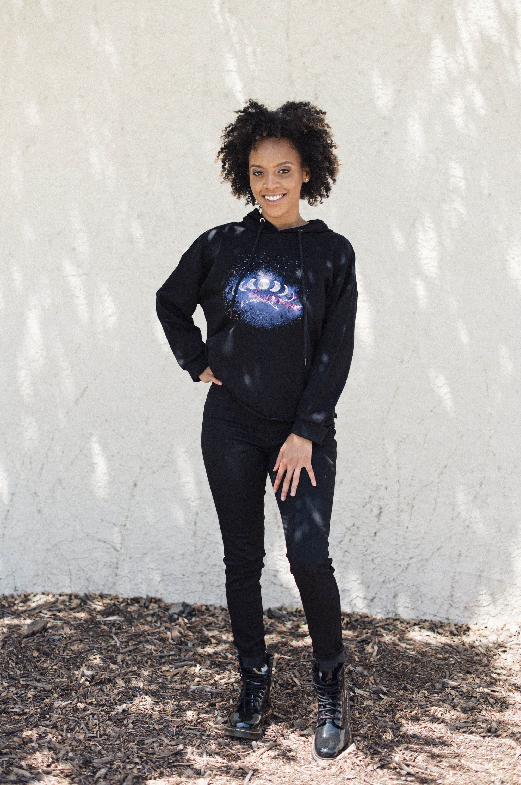 Only a Phase Crop Hoodie Sweatshirt